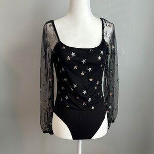 Chic Starry Sheer Bodysuit